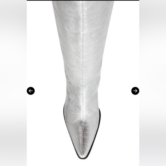 STEVE MADDEN 
Croft Pointed Toe Boots - Silver - Picture 5 of 8